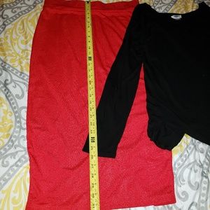 Red Pencil Skirt